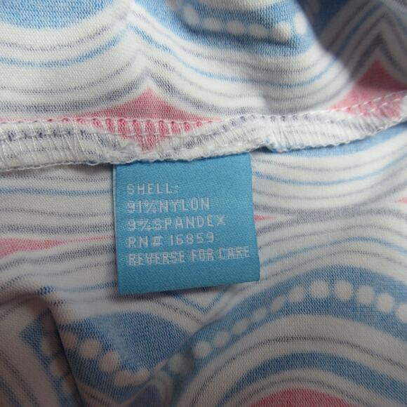 J. McLaughlin Bainbridge Dress XL Pink Blue White Geometric Prep Designer Shift - Picture 7 of 8